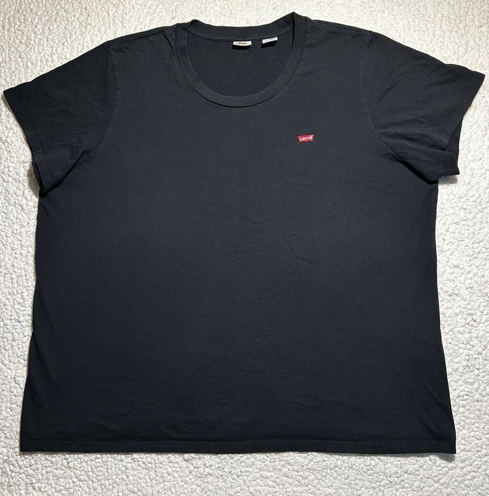 LEVI'S Men's Big & Tall Mini Red Tab Logo Black T-Shirt Size 3XL PC9 73478-0015